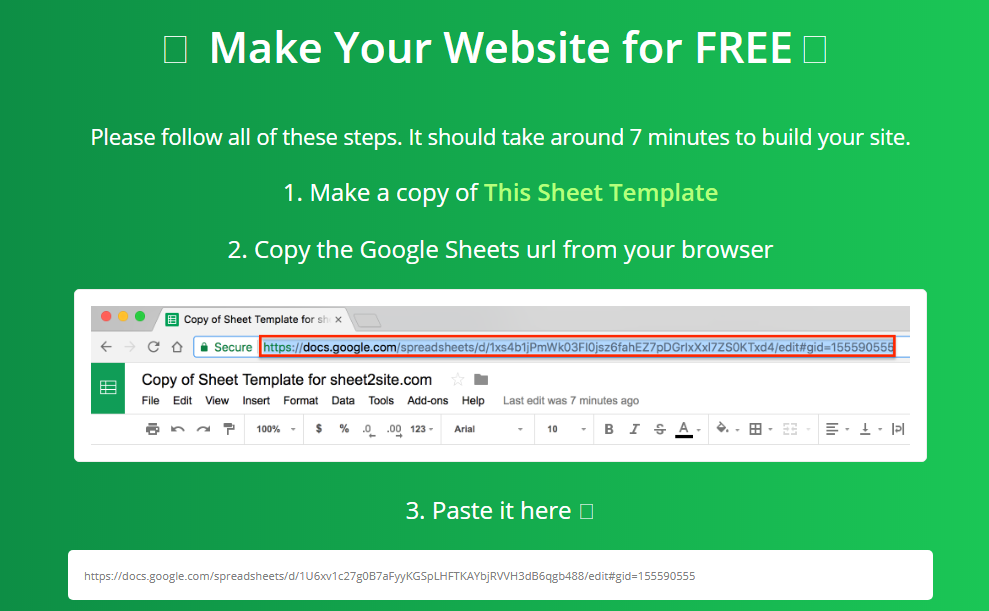 Cómo hacer una web con Sheet 2 Site.