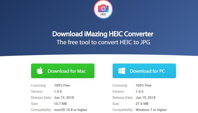 iMazing HEIC converter
