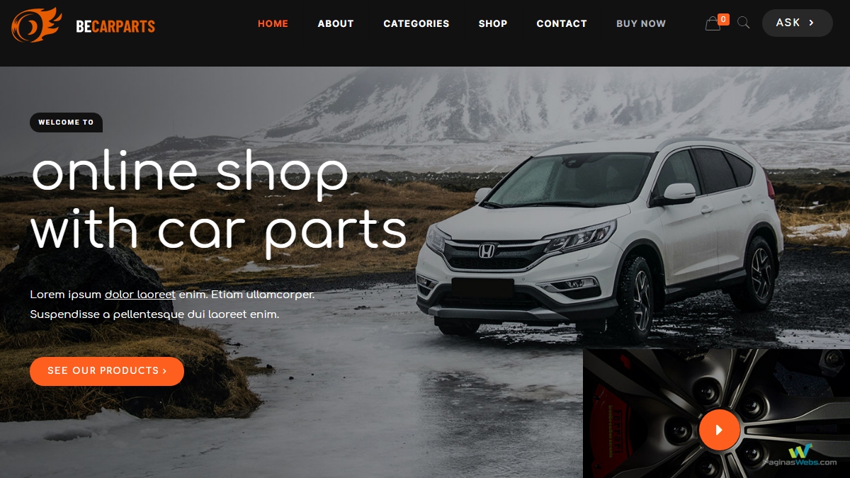 BeTheme plantillas webs para talleres de coches