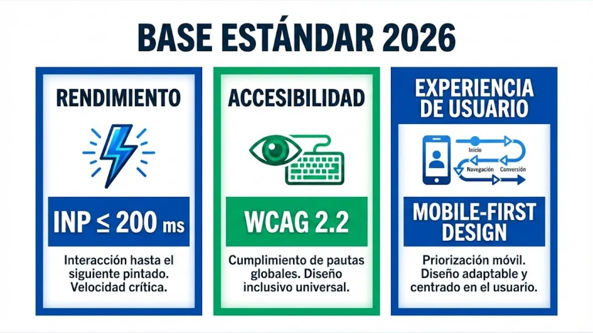 base estandar de diseño web en 2026